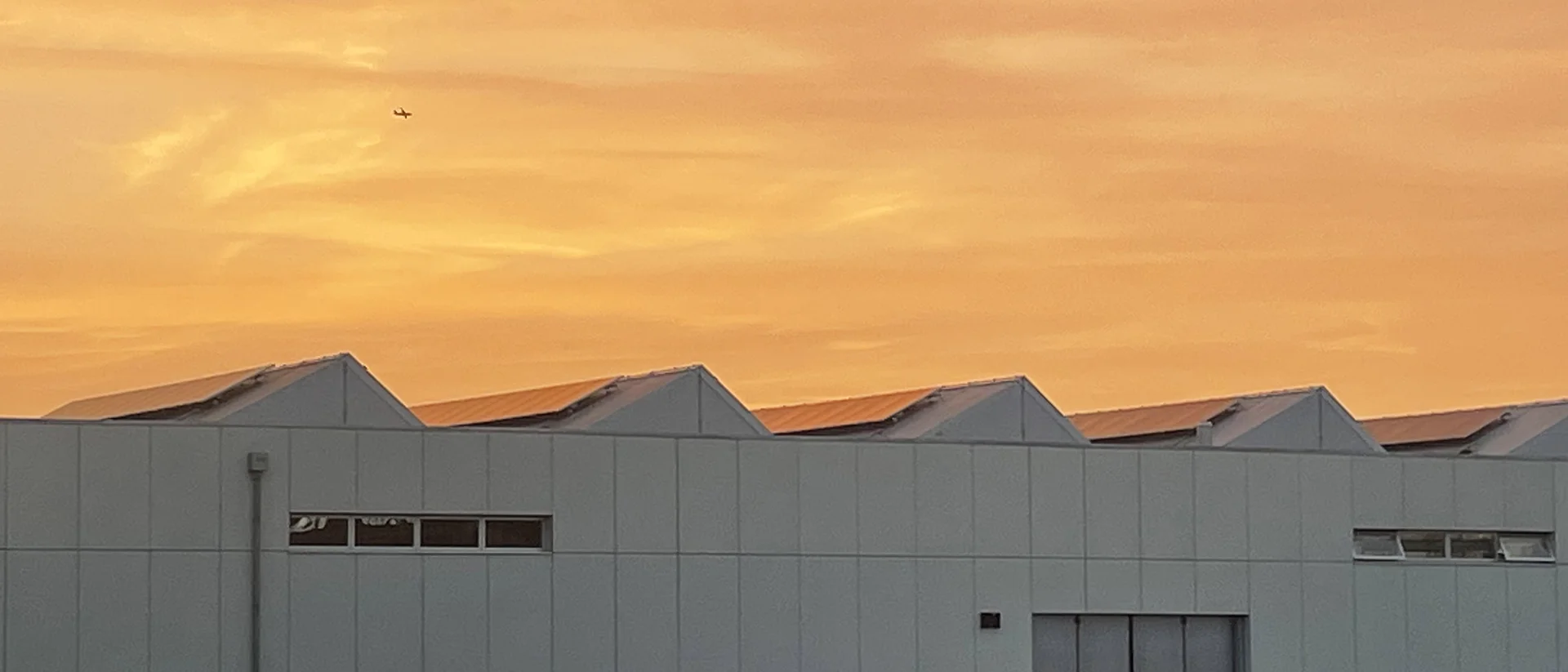 Commercial Solar Panels On Ridge Roof